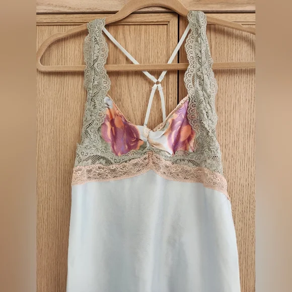 Free People Intimates Just Dreamy Maxi Slip Floral Lace Nightgown Dress Nightie - Picture 7 of 10